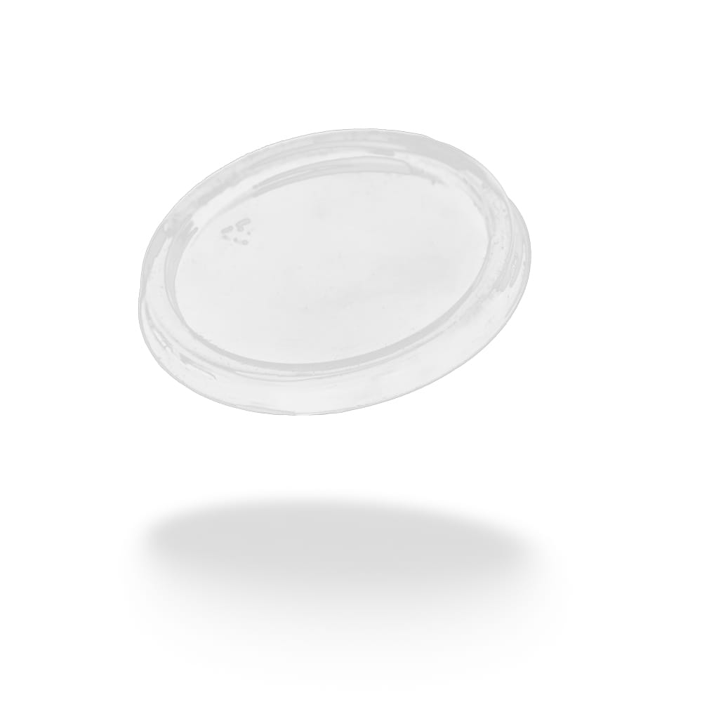 Deckel für Mundspülbecher 150, 180 und 200 ml, transparent, milchig, PET-Folie