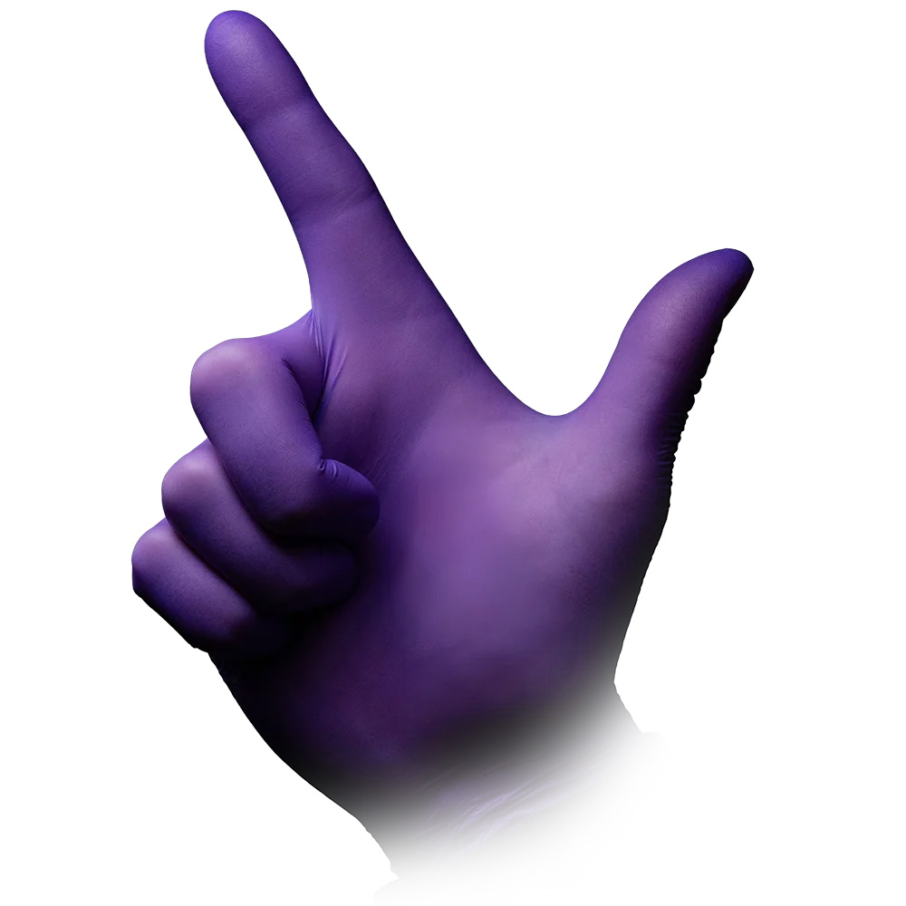 Nitrilhandschuhe, dunkellila, lila, Größe L, puderfrei, Style Prune by Med-Comfort