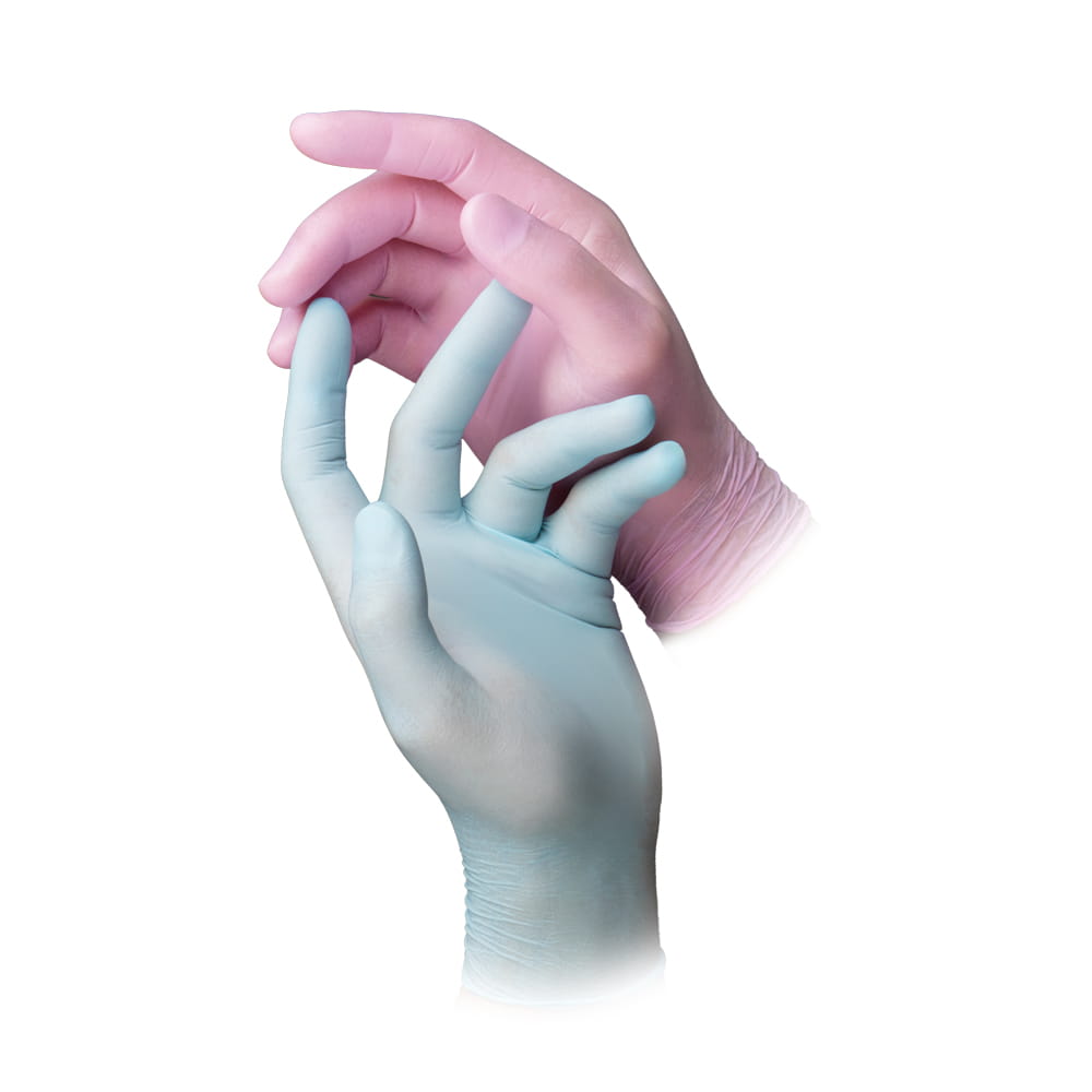 Nitrilhandschuhe, Farbenmix mint & rosa, Größe M, puderfrei, STYLE Peppermint Rosie