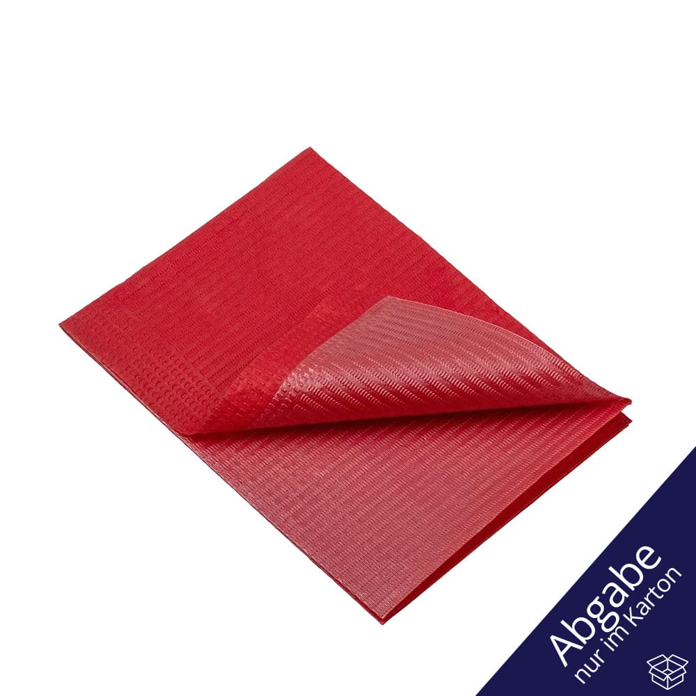 Dental Einweg Patientenservietten, 33 x 45 cm, Farbe rot