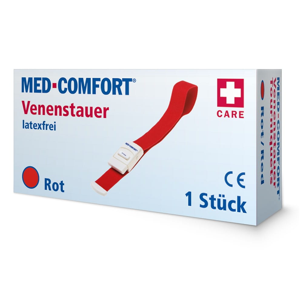 Venenstauer, Farbe rot, 2,5 x 45 cm, Med-Comfort