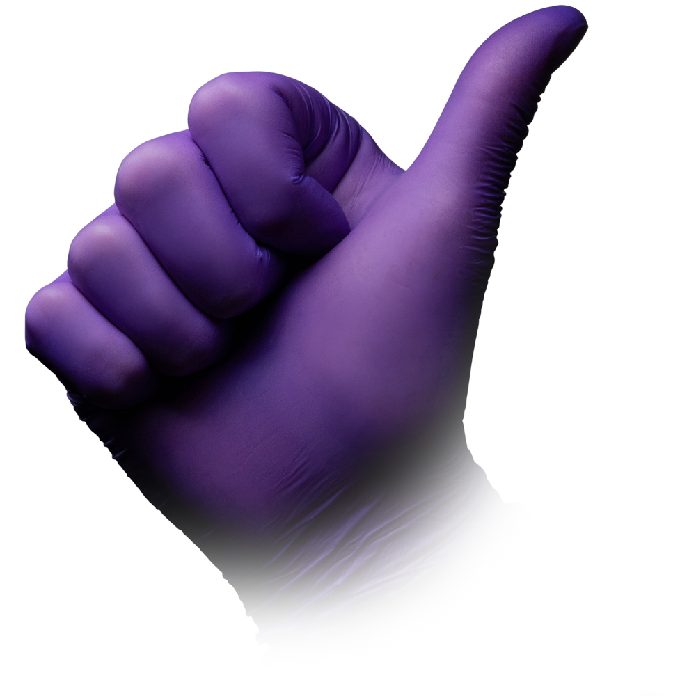 Nitrilhandschuhe, dunkellila, lila, Größe L, puderfrei, Style Prune by Med-Comfort