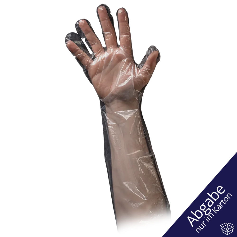 PE Handschuh, transparent, milchig, Größe unisize, gehämmert, Med-Comfort