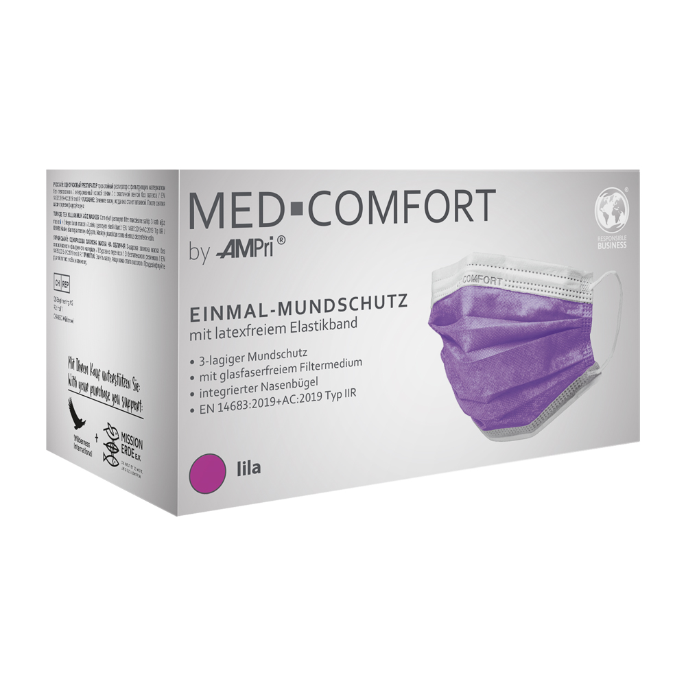 OP Maske, lila, Typ IIR, Med-Comfort