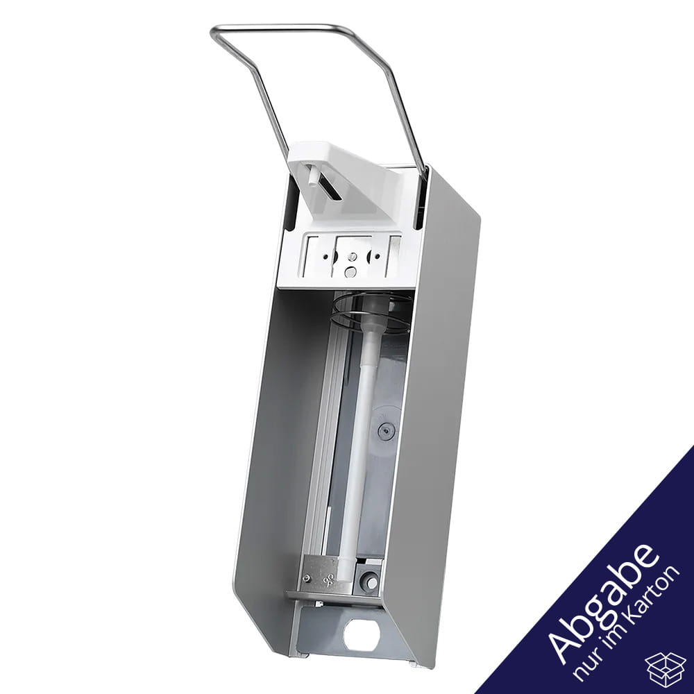 Wandspender für 1000 ml Desinfektionsmittel und Flüssigseifen, 320 x 94 x 230 mm, langer Hebel