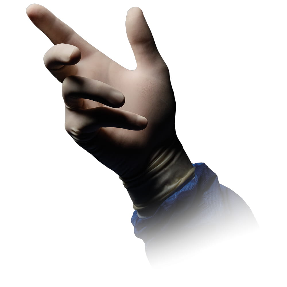 OP-Handschuhe, Latex Einmalhandschuhe, puderfrei, weiß, Gr. 7,5, Med-Comfort