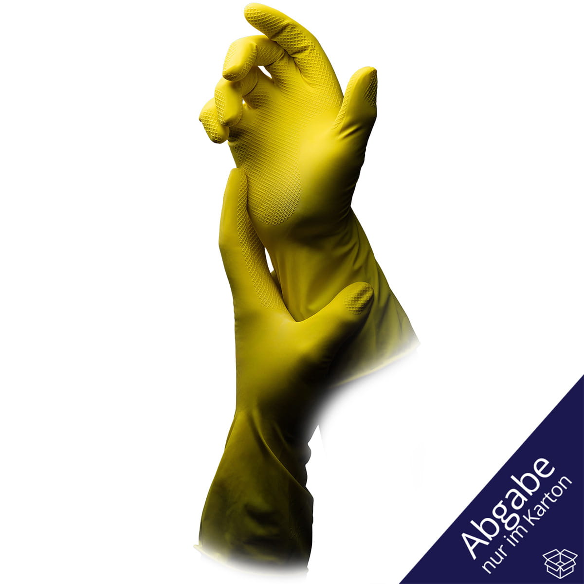 Haushaltshandschuhe Latex, gelb, Größe M, puderfrei, Clean-Comfort