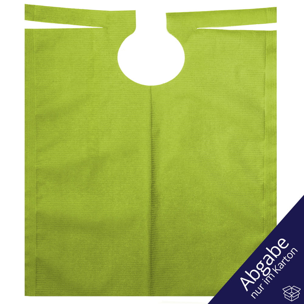 Patientenumhang mit PE Beschichtung, Farbe limette, grün, hellgrün, 530 x 600 mm