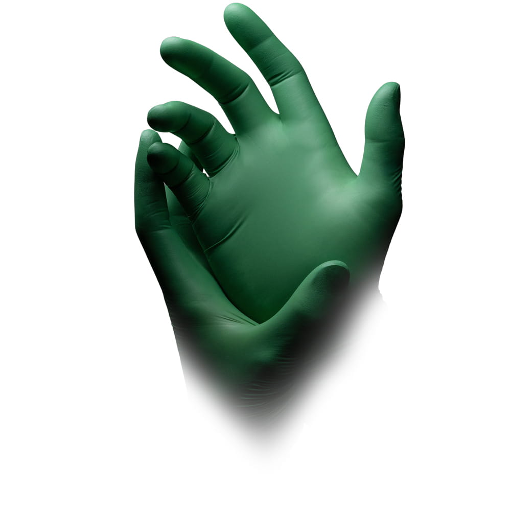 Nitrilhandschuhe, grün, Größe M, puderfrei, Nature Gloves by Med-Comfort