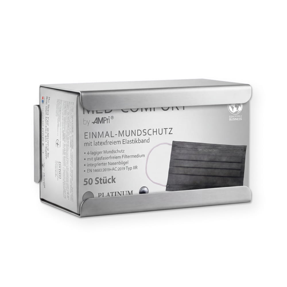 Halterung für Mundschutzboxen 3-lagig, 182 x 103 x 96 mm, Edelstahl