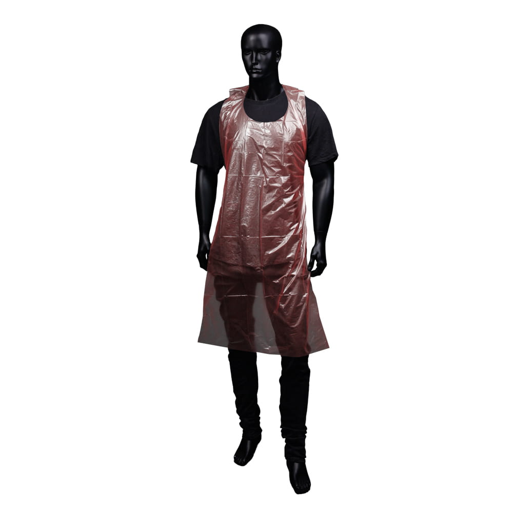 Einwegschürzen, rot, 80 x 125 cm, Polyethylen, Med-Comfort