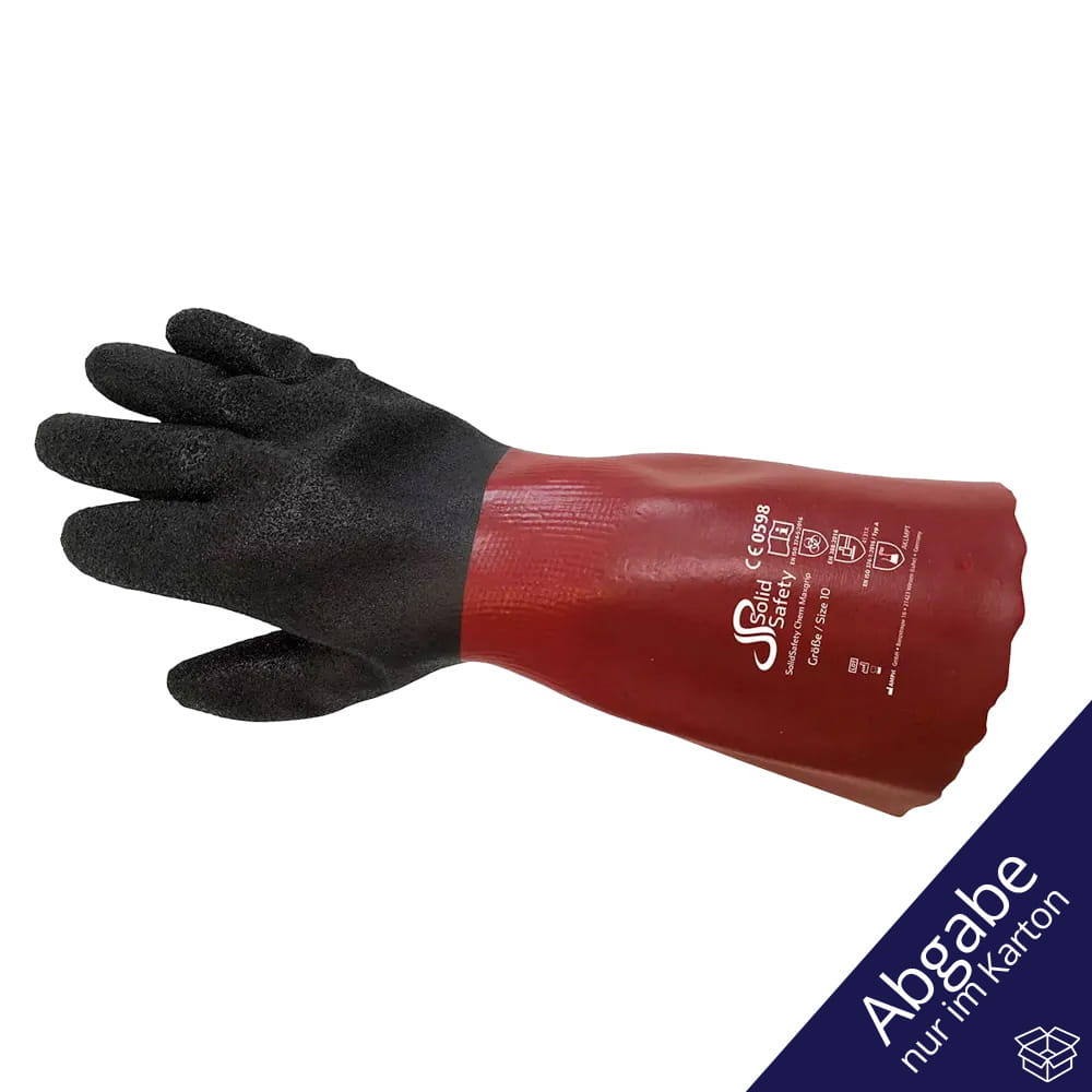 Chemikalienschutzhandschuh, Größe 8, SolidSafety Chem MaxGrip