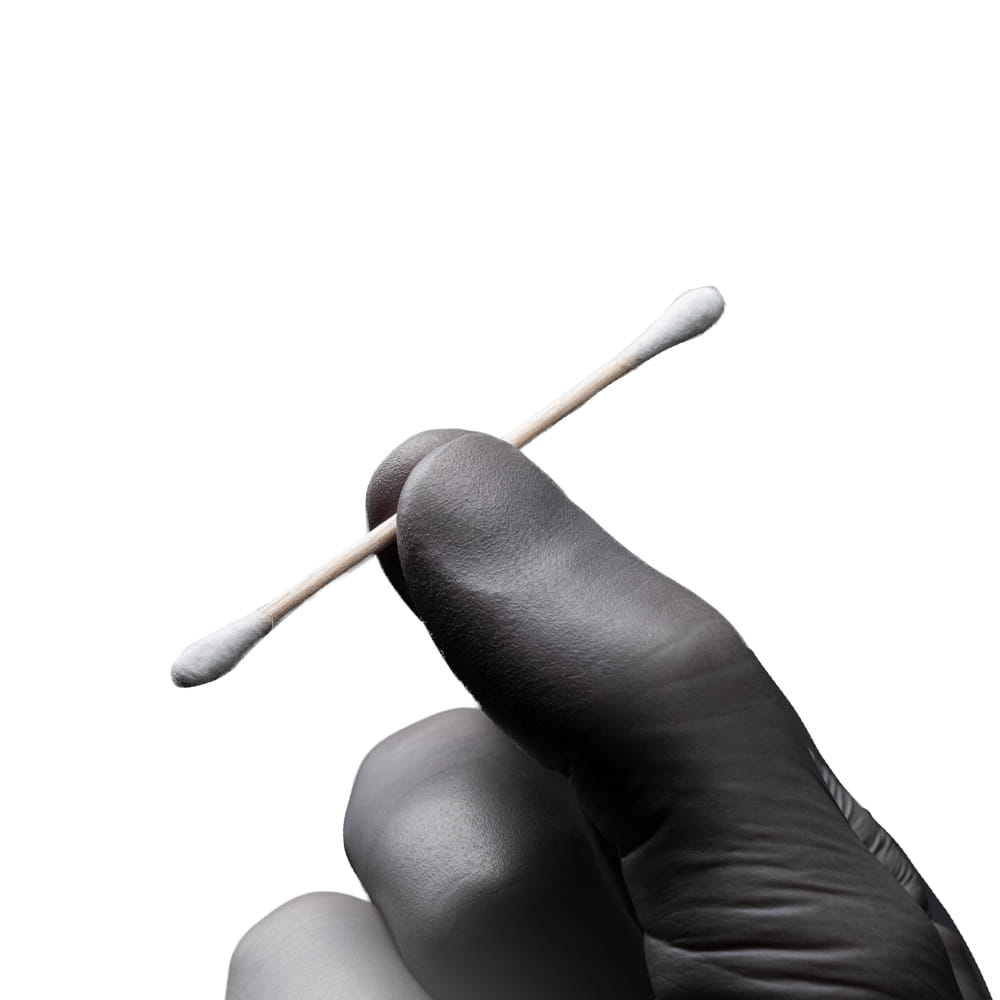 Einmal Holzstab Wattestäbchen, 73 mm, Naturholz, Baumwolle, Top-Comfort