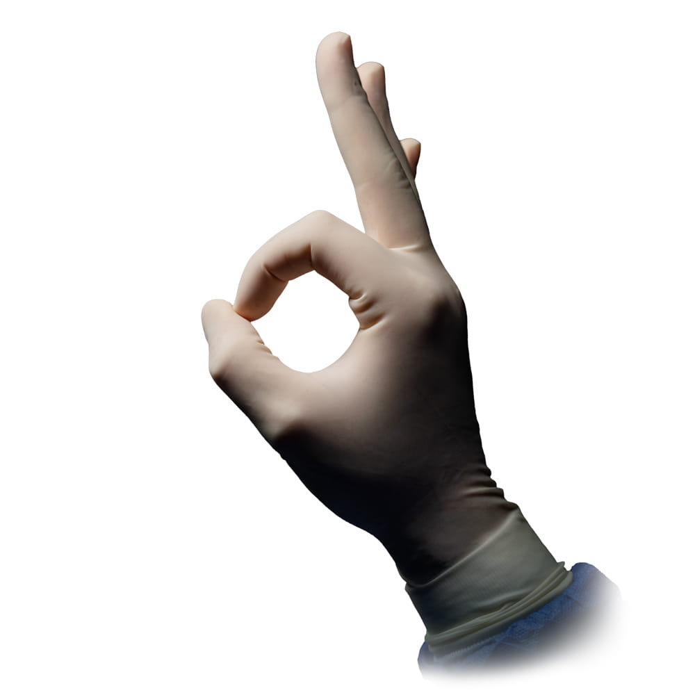 OP-Handschuhe, Latex Einmalhandschuhe, puderfrei, weiß, Gr. 7,5, Med-Comfort