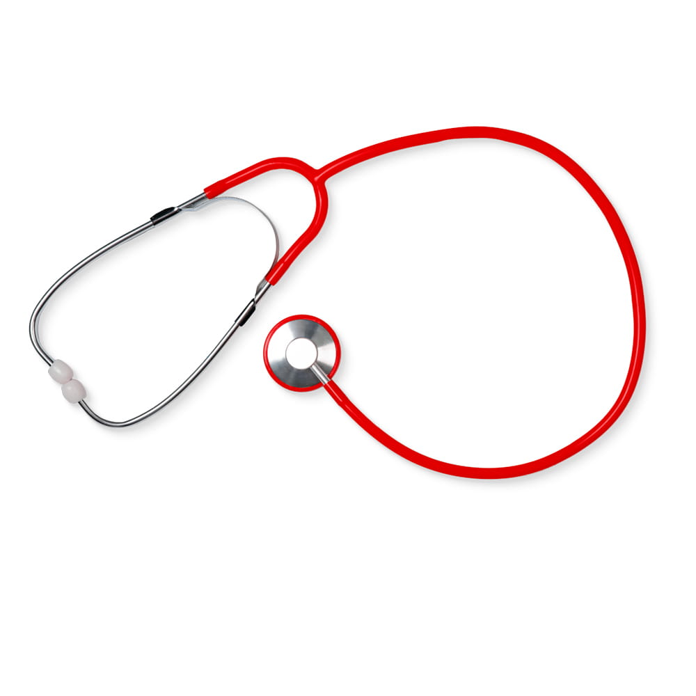 PVC Flachkopf Stethoskop, Farbe rot, Med-Comfort