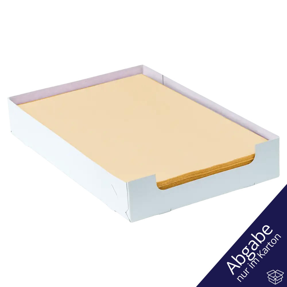 Einweg Tray-Filterpapier in der Box, 18 x 28 cm, Farbe orange, Zellstoff