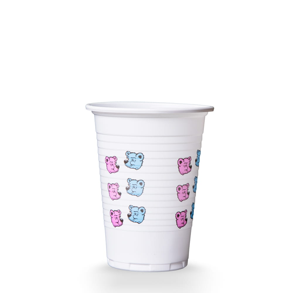 Kinder PP Mundspülbecher,180 ml, Bärenmotiv, Polypropylen