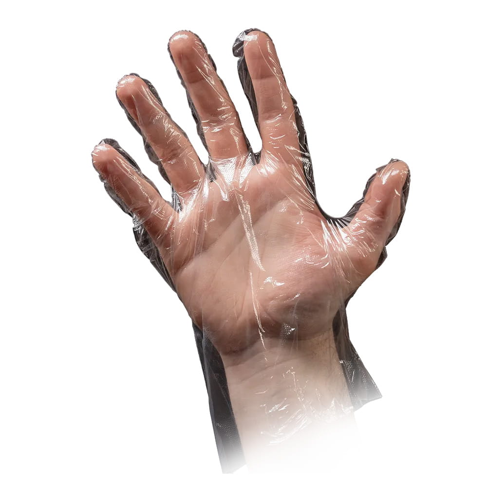 PE Handschuh, transparent, milchig, Größe L (Herren), gehämmert, Med-Comfort PE Handschuh, transparent, milchig, Größe L (Herren), gehämmert, Med-Comfort