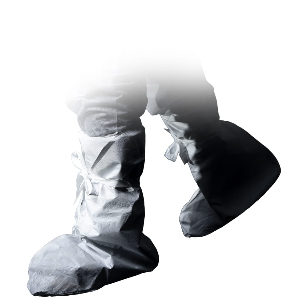 PP Einmal Überziehschuhe, Sohlenlänge ca. 380 mm, Gesamthöhe ca. 470 mm, weiß, Polypropylen, Safe-Comfort