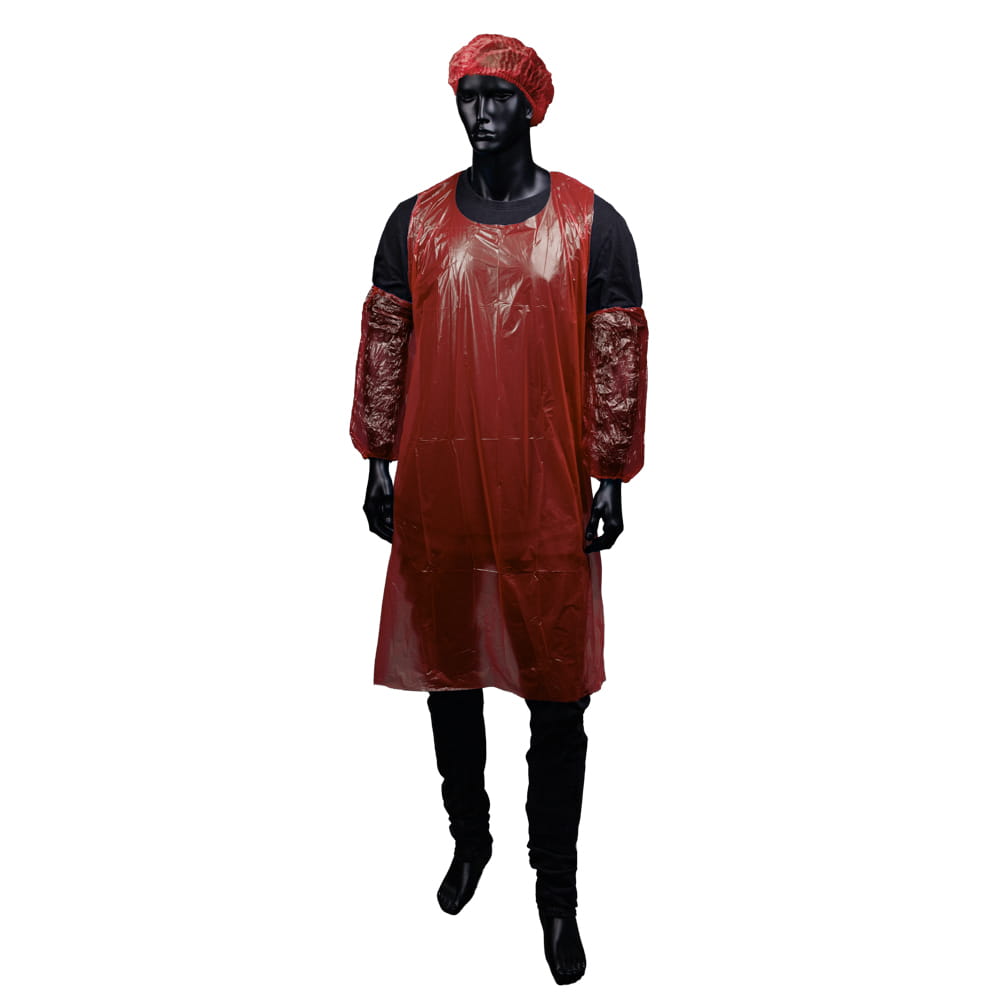 PE Ärmelschoner, 40 x 20 cm, Farbe rot, Polyethylen, Med-Comfort