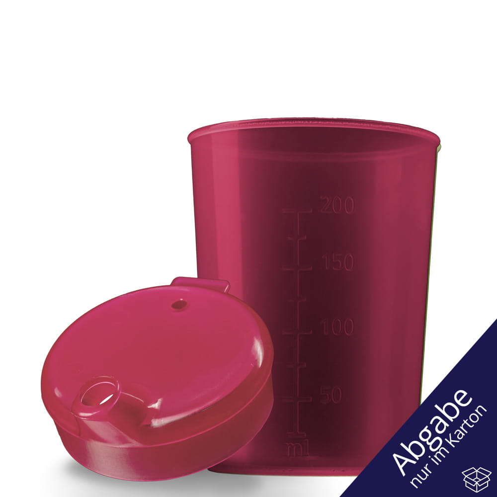 PP Schnabelbecher Oberteil und Unterteil SET, rot, 50 x 250 ml