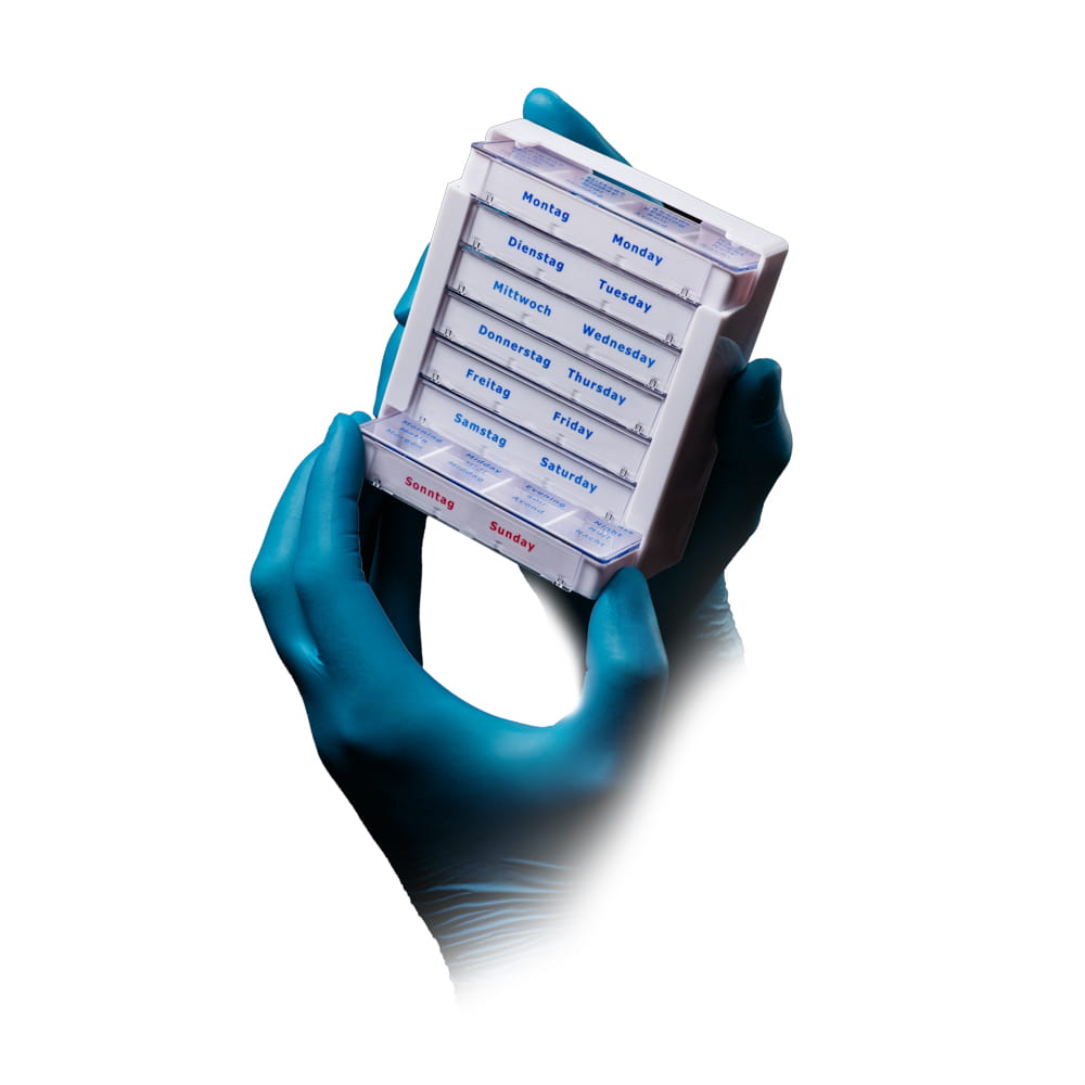 Tablettendispenser, 375 x 225 x 40 mm, weiß, Med-Comfort