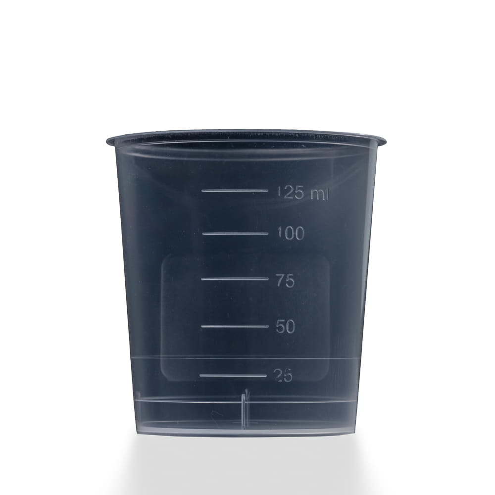 PP Urinsammelbehälter ohne Deckel, 125 ml, Farbe transparent, milchig, 1000 Becher (Ohne Deckel)