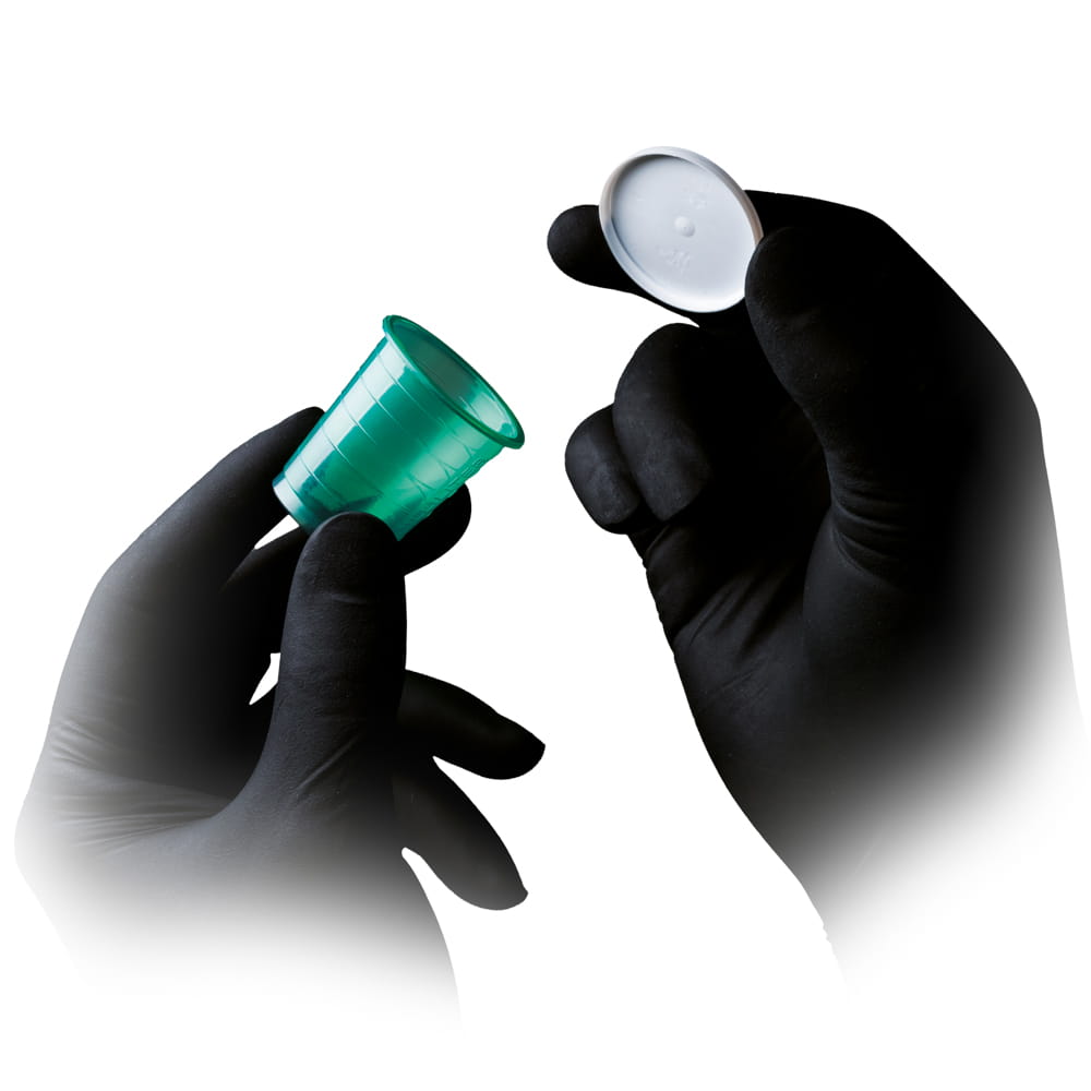 PE Einweg Deckel für Medizinbecher L-09170, weiß