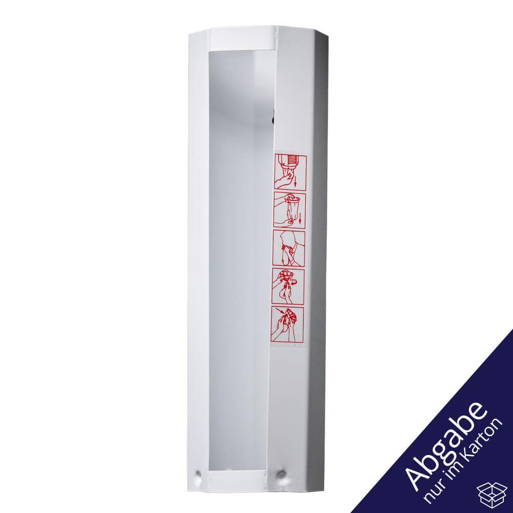 Stahlblech Spender für 65 Auffangbeutel, weiß, Größe XL