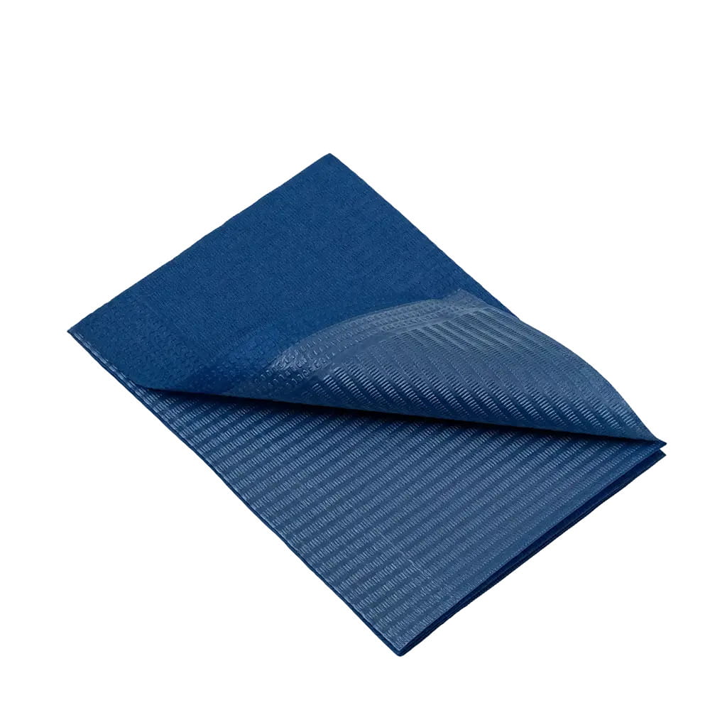 Dental Einweg Patientenservietten, 33 x 45 cm, Farbe dunkelblau, blau