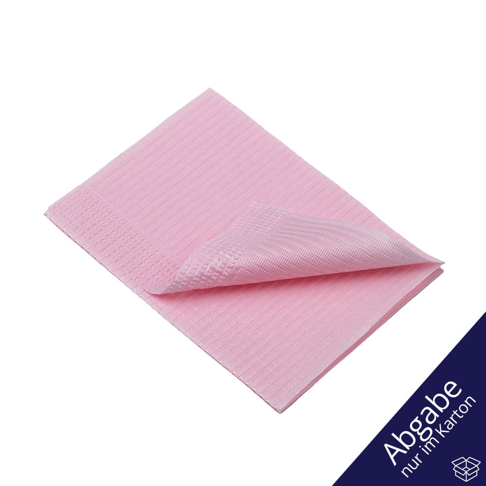 Dental Einweg Patientenservietten, 33 x 45 cm, Farbe rosa