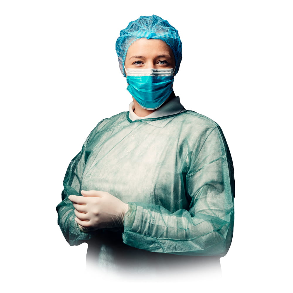 Baretthaube aus Polypropylen, Größe M, grün, Med-Comfort