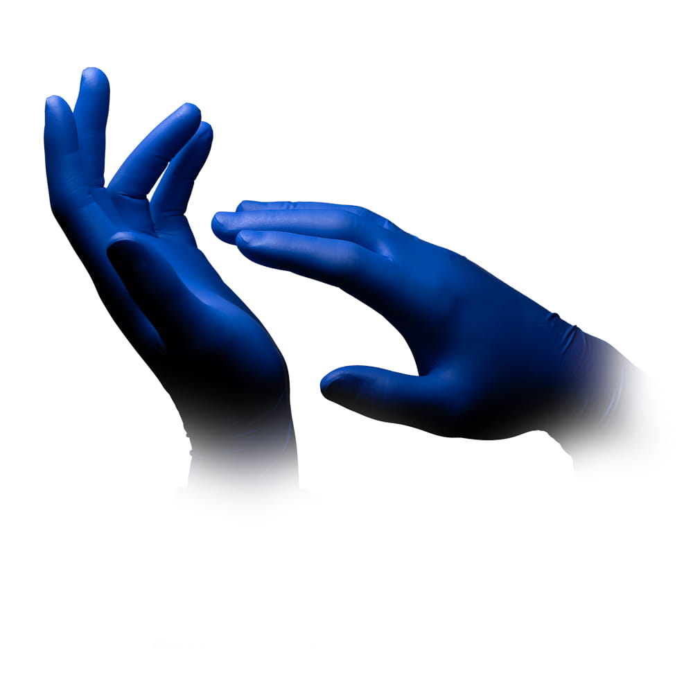 Lange Nitrilhandschuhe, blau, Größe XS, puderfrei, Med-Comfort blue 300 Lange Nitrilhandschuhe, blau, Größe XS, puderfrei, Med-Comfort blue 300