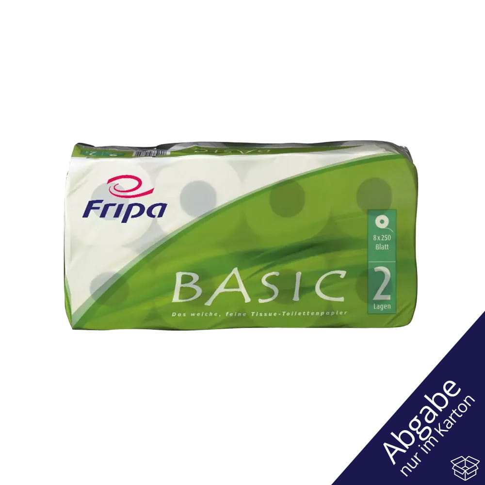 Toilettenpapier, 2-lagig, 64 Rollen, Basic