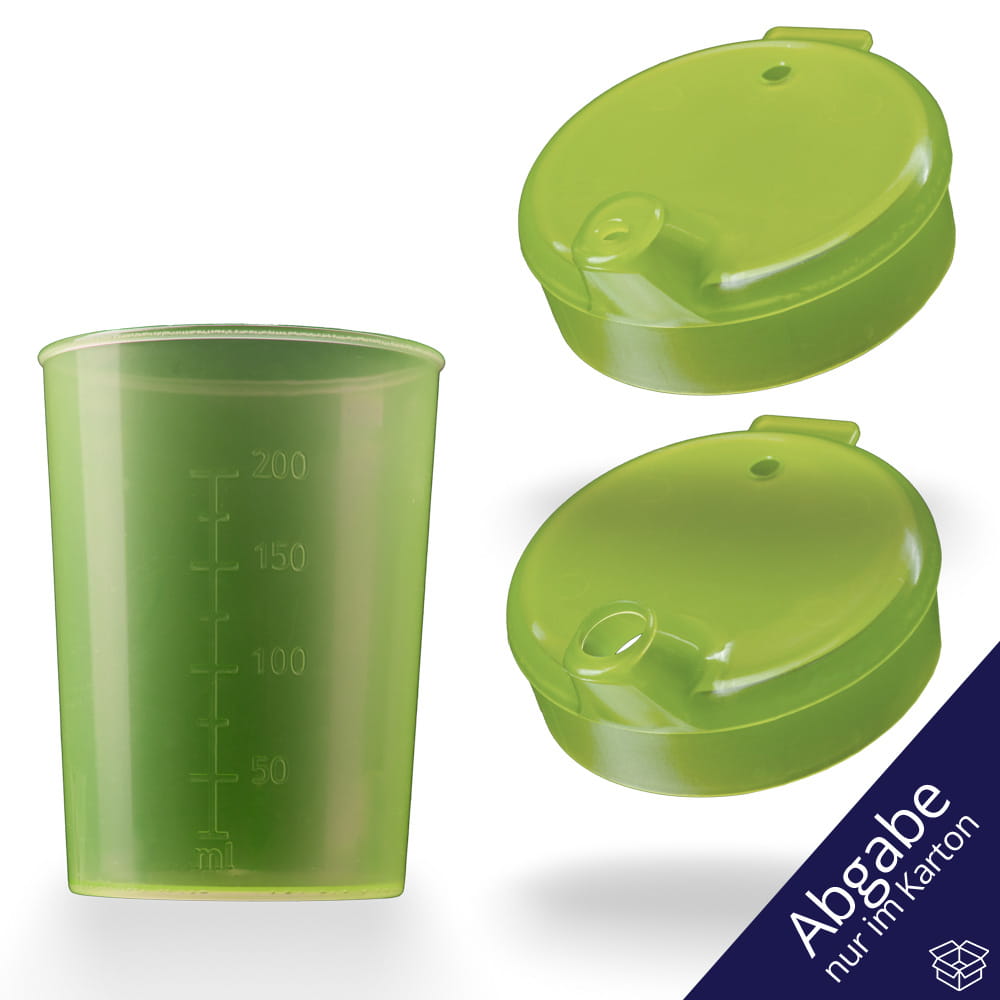 PP Schnabelbecher Oberteil und Unterteil SET, gelb, 50 x 250 ml