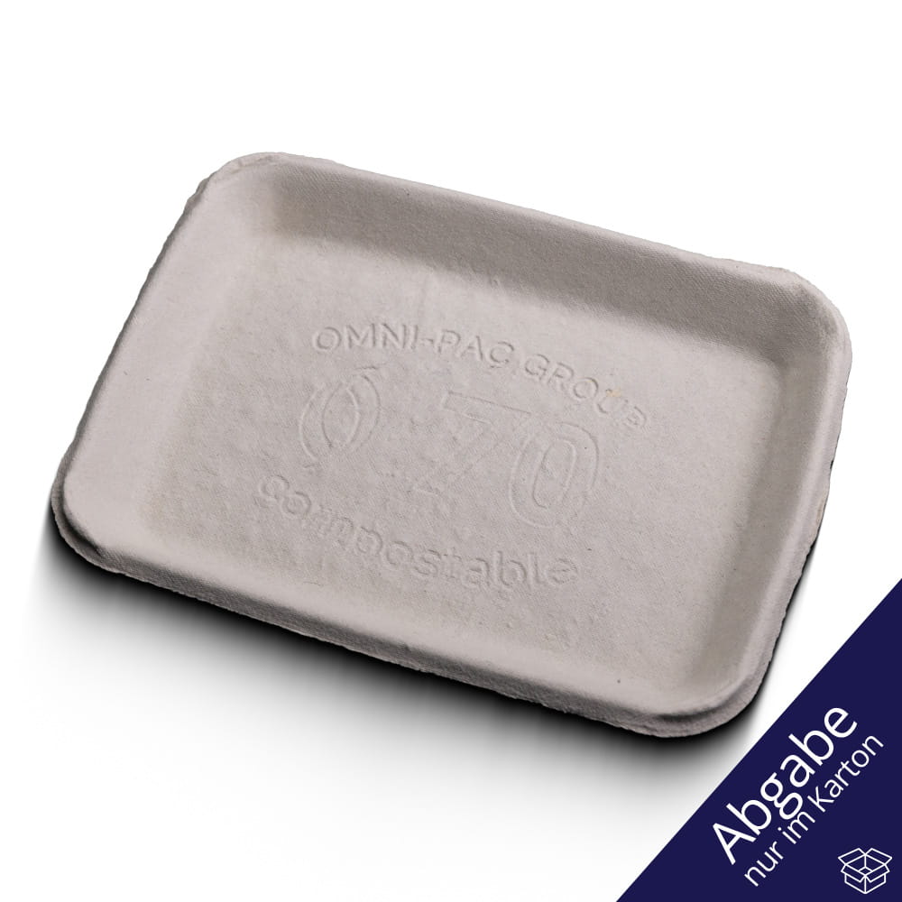 Foodtainer, Faserformschale, 180 x 136 x 20 mm, weiß, CareTainer