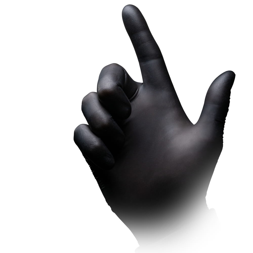 Nitrilhandschuhe, schwarz, Größe M, puderfrei, Nature Gloves by Ampri
