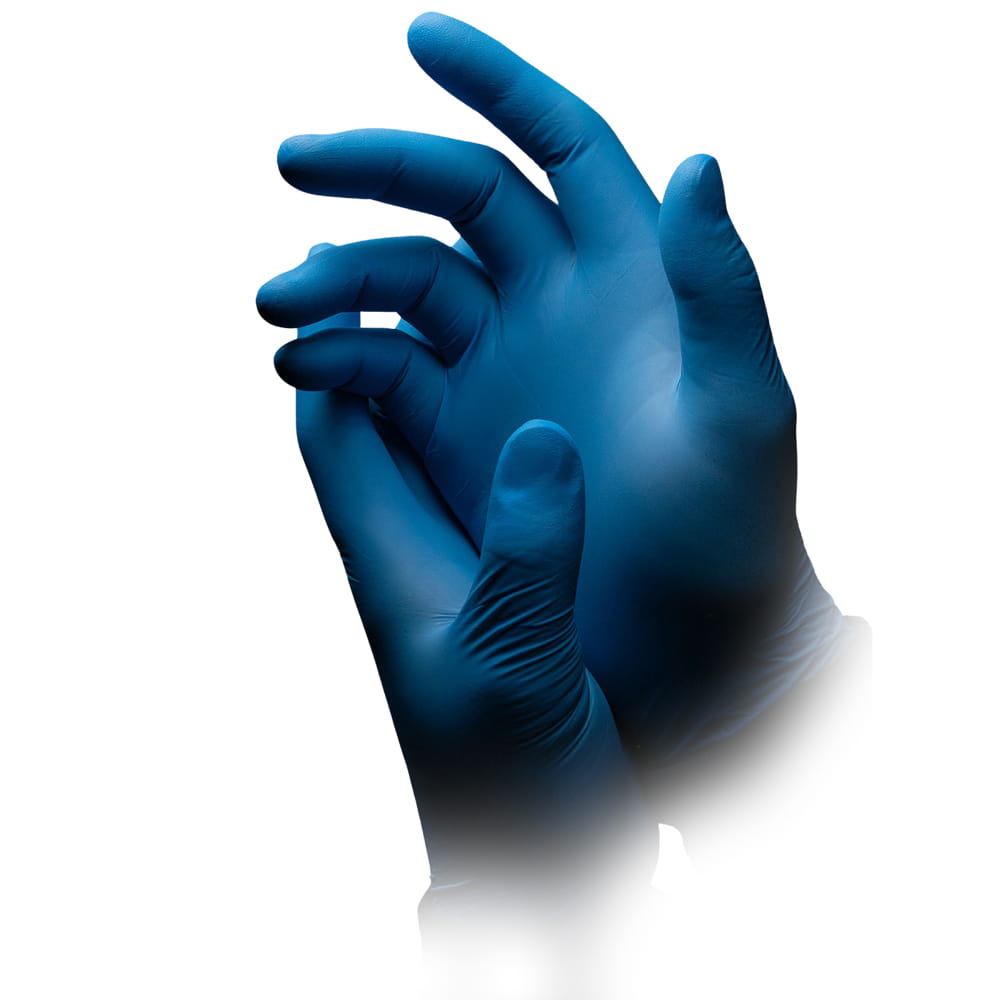 Nitrilhandschuhe, blau, Größe M, puderfrei, blue Eco-Plus