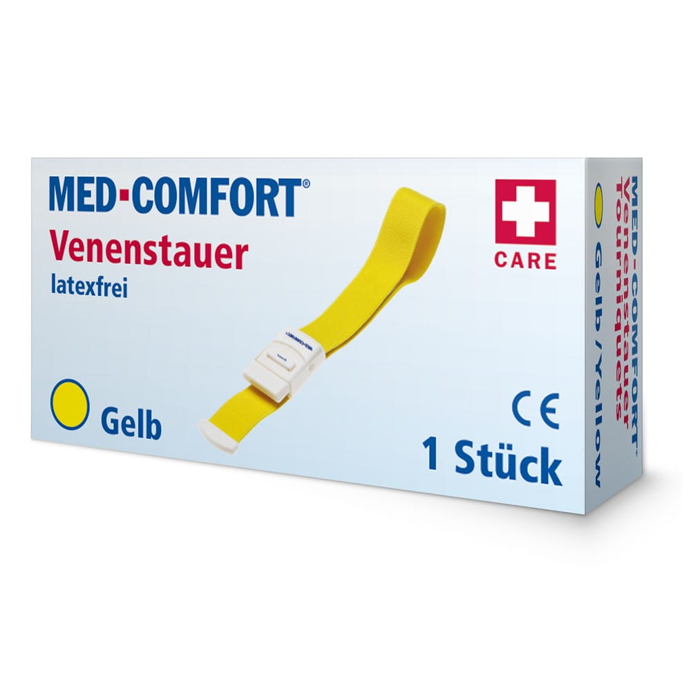 Venenstauer, Farbe gelb, 2,5 x 45 cm, Med-Comfort