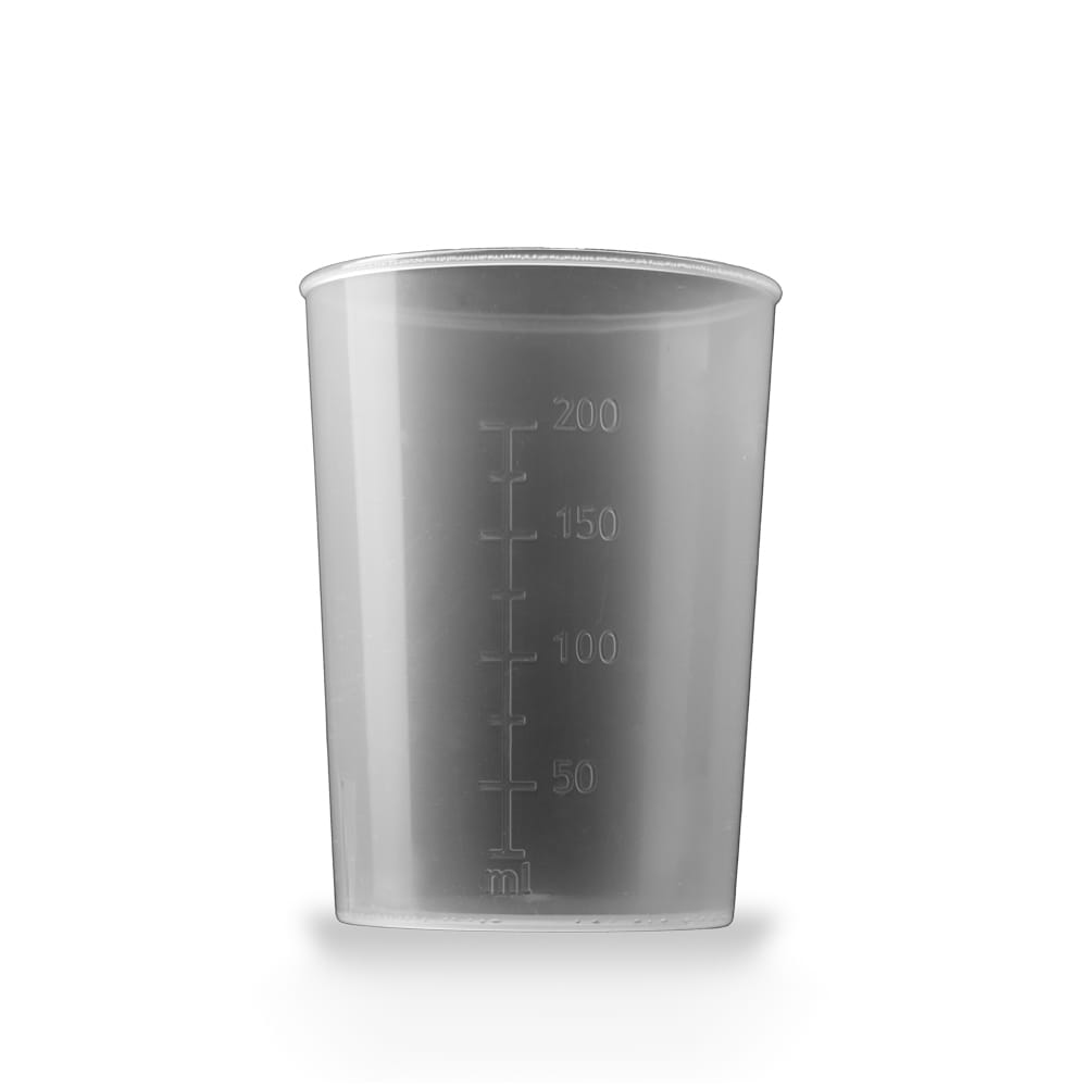 PP Schnabelbecher Unterteil, transparent, milchig, 250 ml