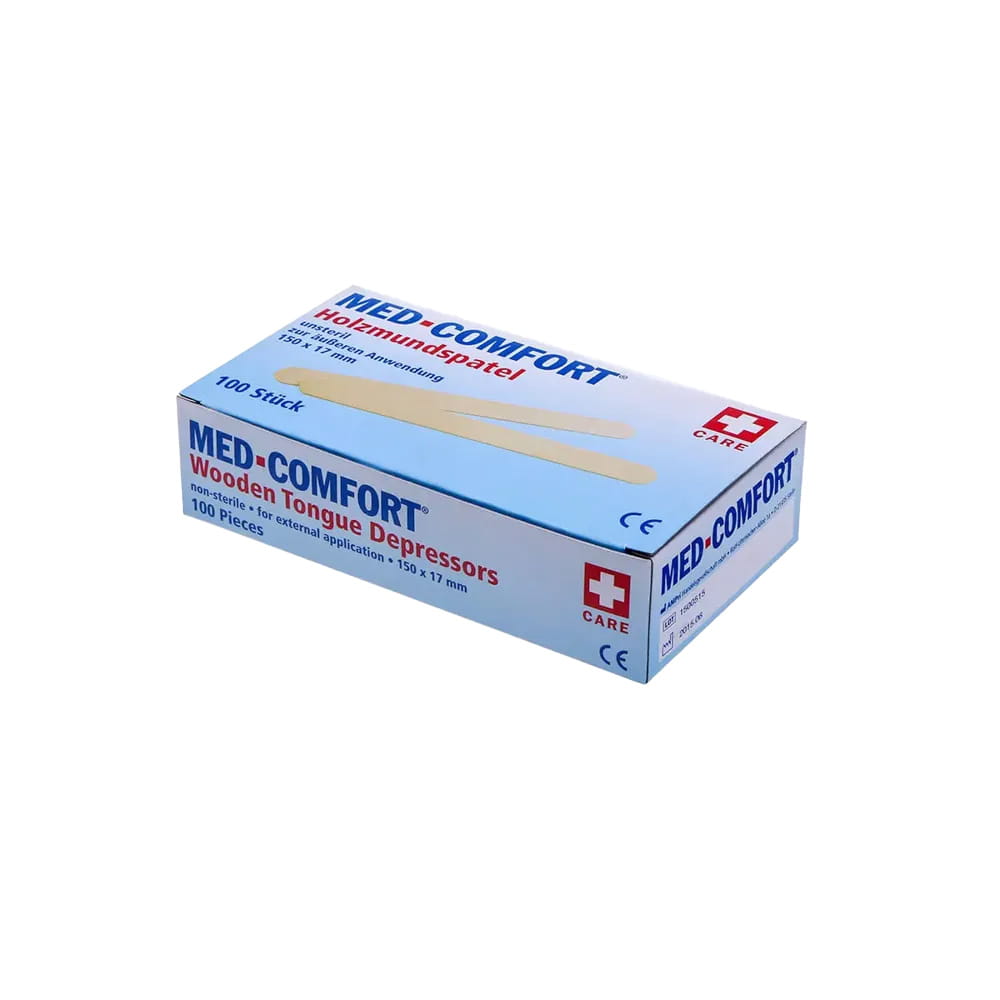 Einmal Holzmundspatel, Farbe natur, 150 x 17 x 1,6 mm, Med-Comfort