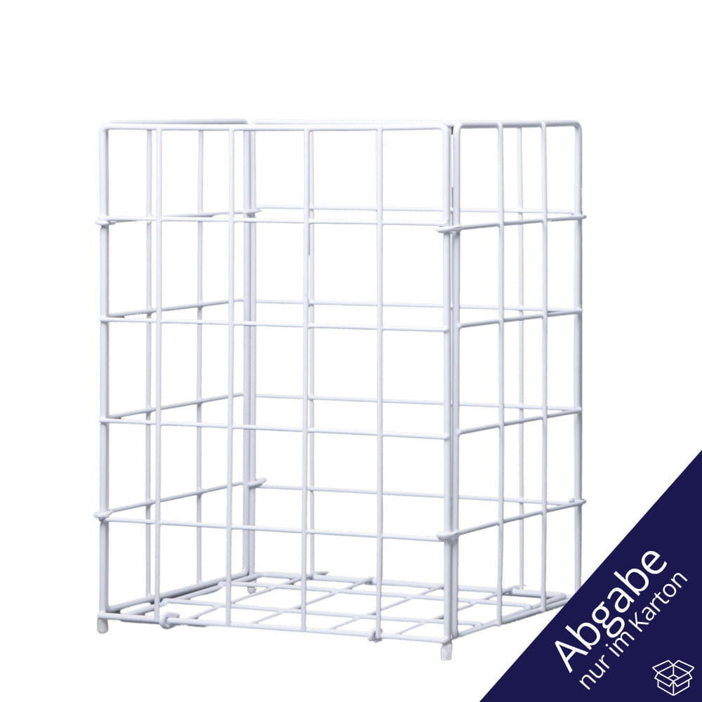 Draht, PVC Sammelkorb, weiß, 280 x 190 x 350 mm, 19 l