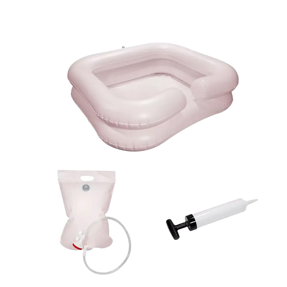 PVC Waschbecken mit Duschvorrichtung und Pumpe, 65x58x20 cm, Stärke 0,32 mm, hellrosa, rosa, Polyvinylchorid, Top-Comfort PVC Waschbecken mit Duschvorrichtung und Pumpe, 65x58x20 cm, Stärke 0,32 mm, hellrosa, rosa, Polyvinylchorid, Top-Comfort