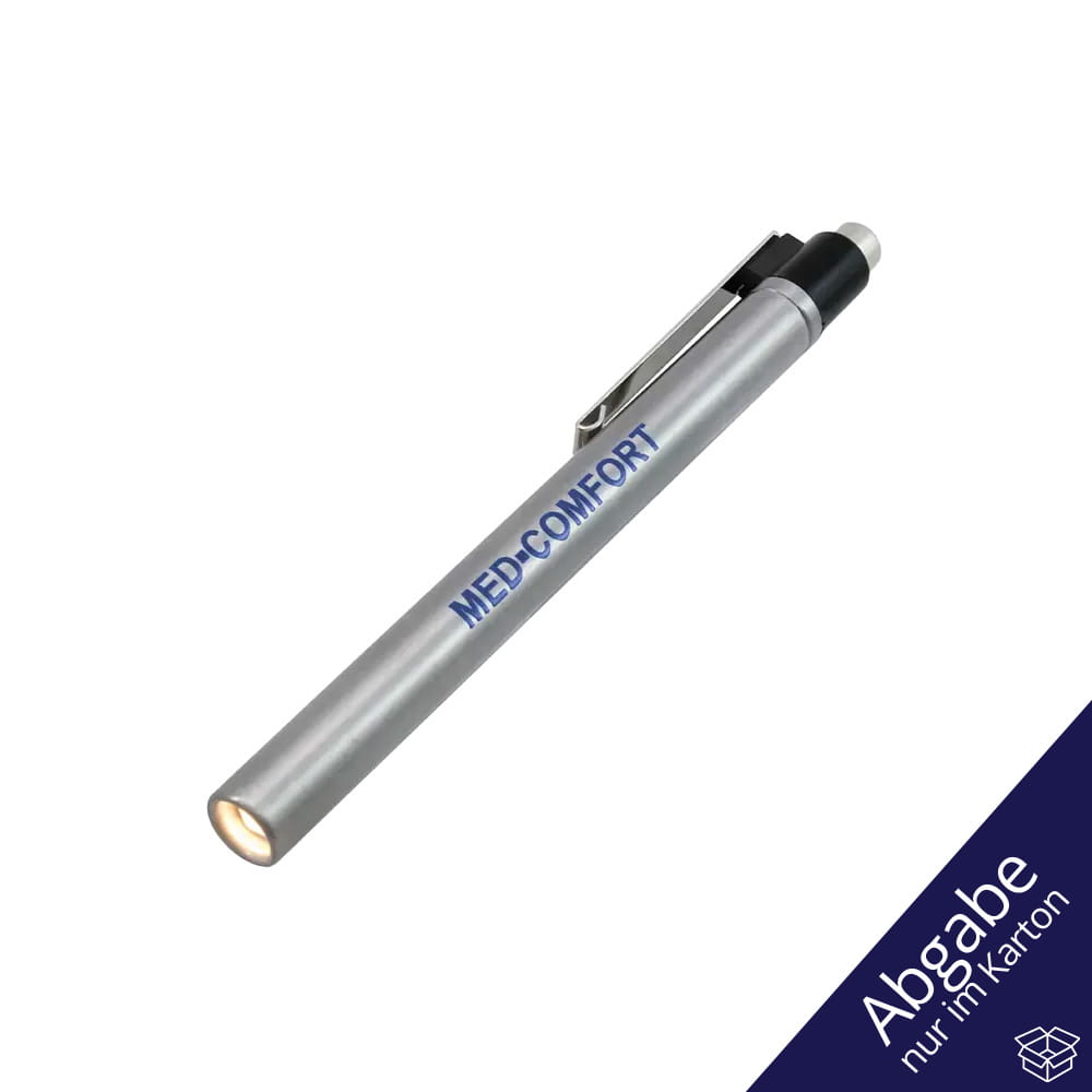 Diagnostikleuchte mit Steckclip, Farbe weiß, mit Langzeitbatterien, Med-Comfort