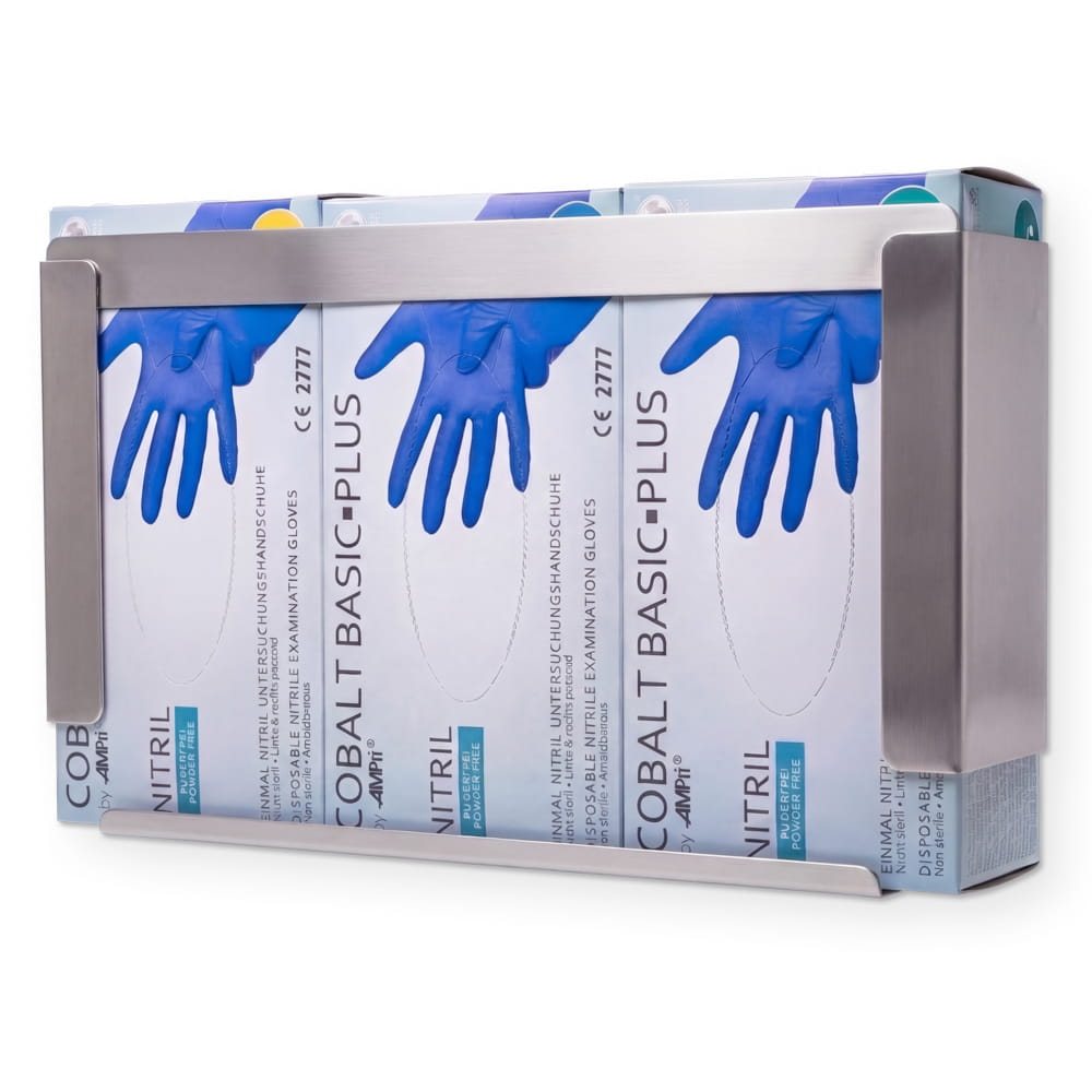 Einmalhandschuh Spender, Handschuh-Dispenserhalter, 389 x 226 x 82 mm, Edelstahl