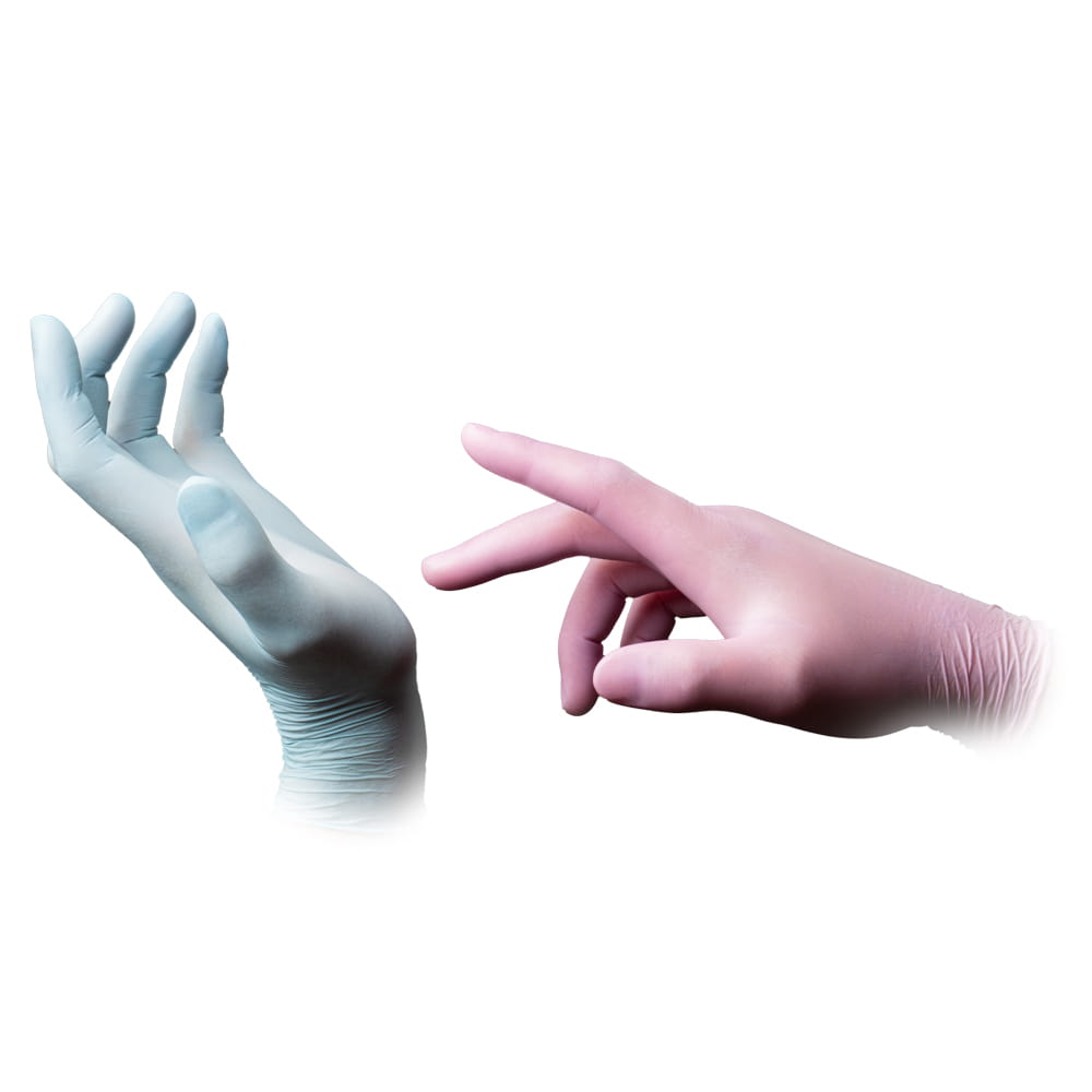 Nitrilhandschuhe, Farbenmix mint & rosa, Größe M, puderfrei, STYLE Peppermint Rosie