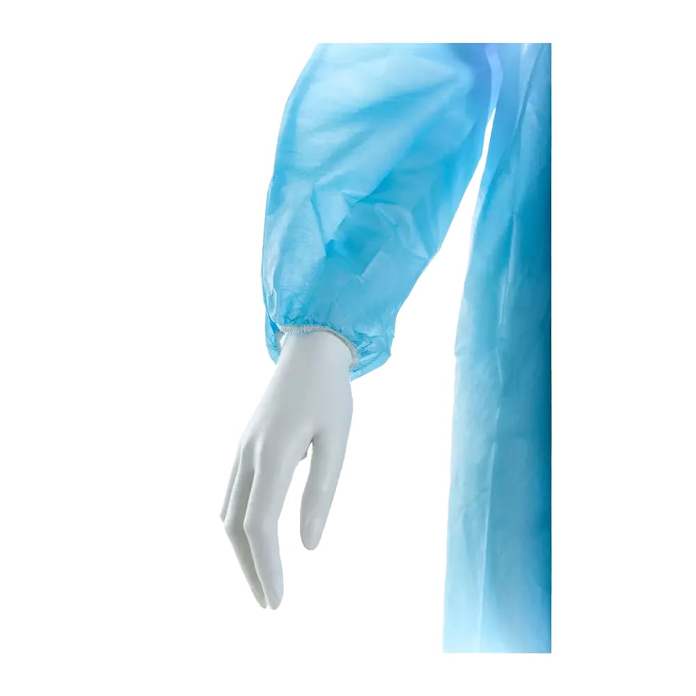 Polypropylen Vlieskittel mit angenähter Schürze, blau, Med-Comfort Polypropylen Vlieskittel mit angenähter Schürze, blau, Med-Comfort