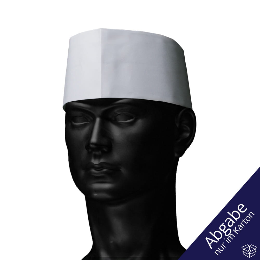 Papierschiffchen mit Vlieskrone, Farbe weiß ohne Streifen