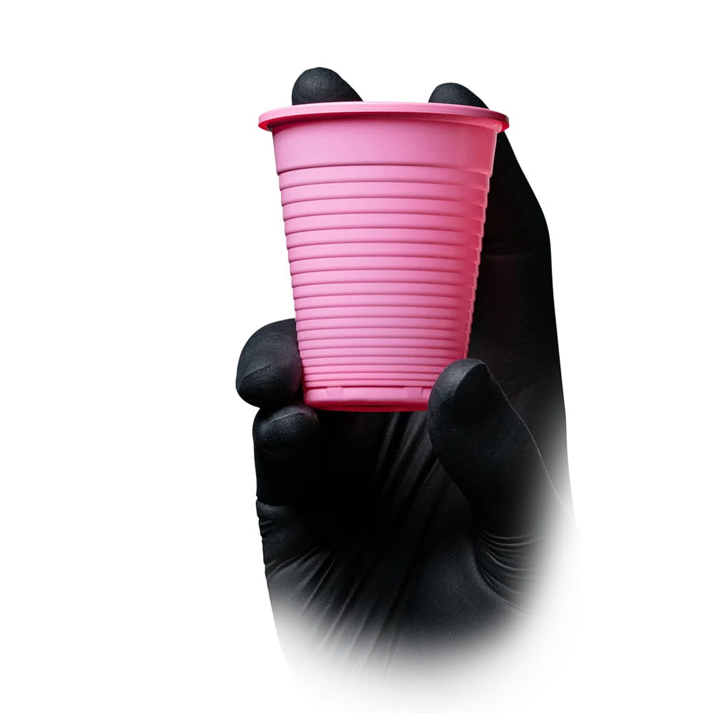 PE Mundspülbecher,180 ml, Farbe rosa, Polyethylen