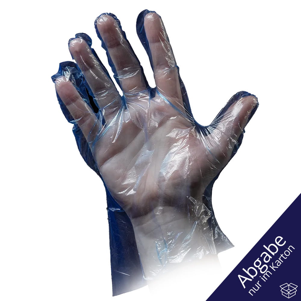 PE Handschuh, blau, Größe L (Herren), gehämmert, Med-Comfort